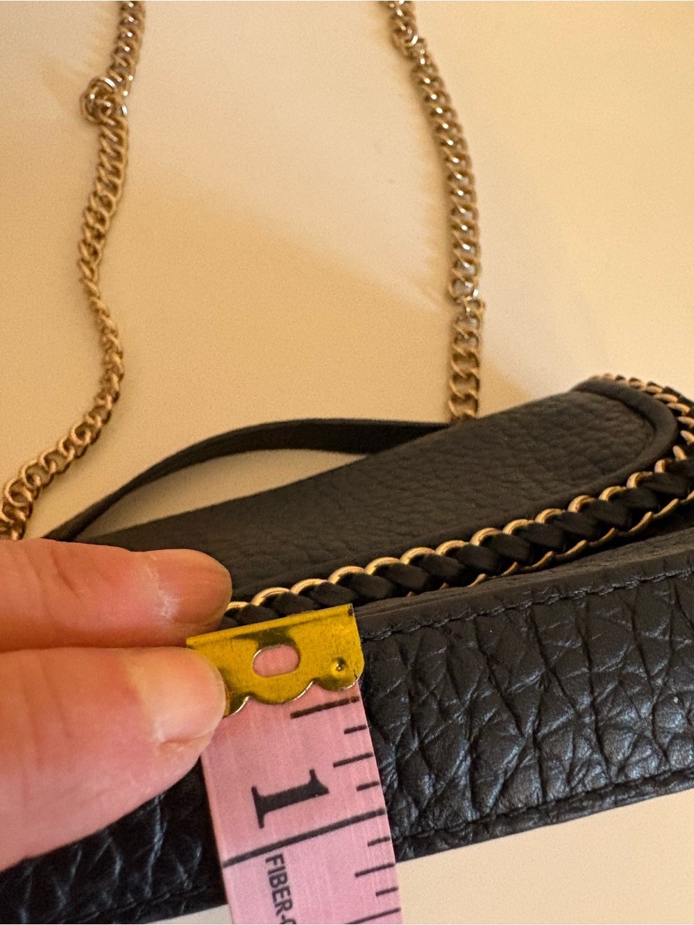 Henri bendel Classic Black Leather Chain-Trim Shoulder Bag - Picture 10 of 12